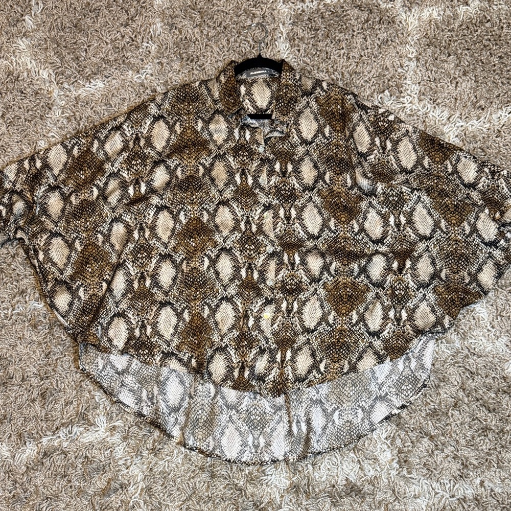 Alembika Python Print Button Blouse Very Oversize… - image 12